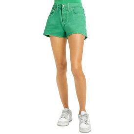 グッドアメリカン Good American Womens Green Knit Short Mid Rise Cutoff Shorts 16 レディース