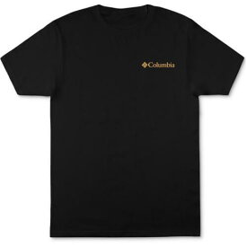 コロンビア Columbia Mens Black Logo Cotton Graphic T-Shirt S メンズ