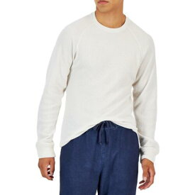 Sun + Stone Mens Remix Waffle Knit Crewneck Long Sleeve Thermal Shirt メンズ