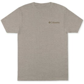 コロンビア Columbia Mens Tan Printed Short Sleeve Tee Graphic T-Shirt L メンズ