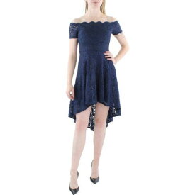 City Studios Womens Lace Mini Cocktail and Party Dress Juniors レディース