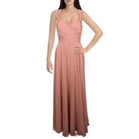 ドレッシーコレクション Dessy Collection by Vivian Diamond Womens Pink Chiffon Evening Dress 8 レディース
