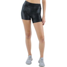Koral Activewear Womens Black Fitness Yoga Bike Short Athletic L レディース