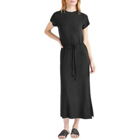 スプレンディッド Splendid Womens Chiara Midi Short Sleeve Ribbed Knit T-Shirt Dress レディース
