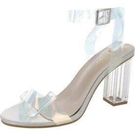 Fashion Womens Iridescent Ankle Strap Heels Shoes 41 Medium (B M) レディース