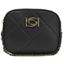 Bebe Womens Gio Square Black Faux Leather Shoulder Handbag Purse Small レディース