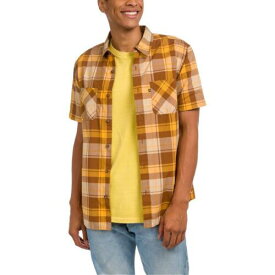 ジャンクフード Junk Food Mens Orange Cotton Plaid Short Sleeve Button-Down Shirt XXL メンズ