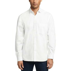Van Heusen Mens Solid Woven Button-Down Shirt メンズ