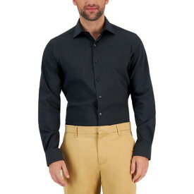 Alfani Mens Herringbone Stretch Button-Down Shirt メンズ
