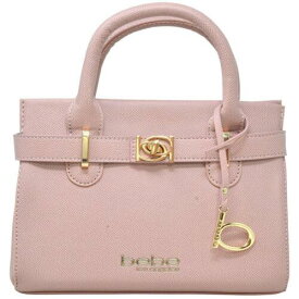 Bebe Womens Evie Pink Faux Leather Satchel Handbag Purse Small レディース