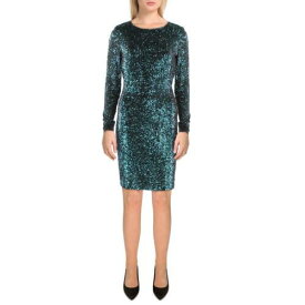 Bebe Womens Sequined Midi Sheath Cocktail and Party Dress Juniors レディース