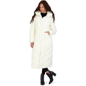 メデン Steve Madden Womens White Fleece Lined Quilted Long Coat Outerwear L レディース