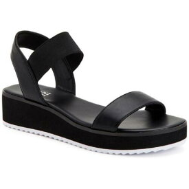 Alfani Womens Lobbie Black Platform Wedge Sandals Shoes 5 Medium (B M) レディース