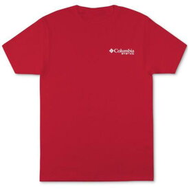 コロンビア Columbia Mens Red Printed Cotton Graphic T-Shirt M メンズ