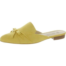 Bellini Womens Flick Faux Suede Pointed Toe Slide Mules Shoes レディース