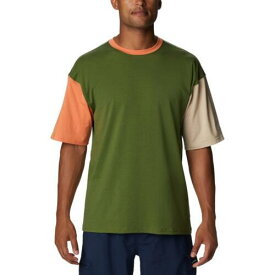 コロンビア Columbia Mens Deschutes Valley Green Colorblock Knit T-Shirt XXL メンズ