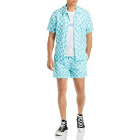 Solid & Striped Mens Blue Beachwear Checkered Swimwear Swim Trunks S メンズ