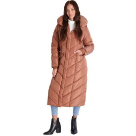 メデン Steve Madden Womens Tan Fleece Lined Quilted Long Coat Outerwear XL レディース