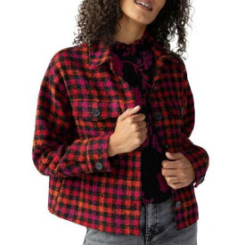 サンクチュアリ Sanctuary Womens Wool Blend Checkered Cold Weather Shirt Jacket Coat レディース