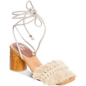 Silvia Cobos Womens Canasto Fringe Leather Dressy Slip On Heels Shoes レディース