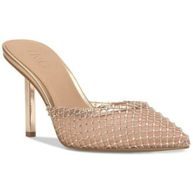 INC Womens Emory Gold Embellished Slip On Pumps Shoes 6.5 Medium (B M) レディース