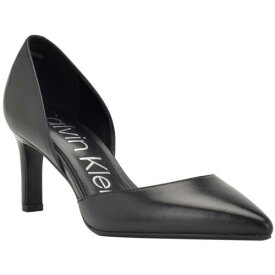 カルバンクライン Calvin Klein Womens Laza Black Leather Pumps Shoes 8.5 Medium (B M) レディース