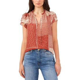 1.State Womens V-Neck Floral Print Lined Blouse Shirt レディース