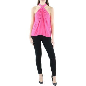 A.L.C. Womens Pink Criss-Cross Front Shutter Pleat Tank Top Shirt 2 レディース