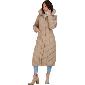 メデン Steve Madden Womens Beige Fleece Lined Quilted Long Coat Outerwear S レディース