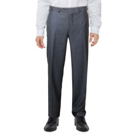 Designer Mens Blue Business Professional Workwear Dress Pants メンズ