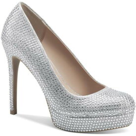 Thalia Sodi Womens Crista Silver Platform Pumps Shoes 6 Medium (B M) レディース