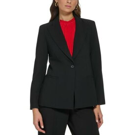 ディーケーエヌワイ DKNY Womens Black Notch Collar Business One-Button Blazer Petites 12P レディース