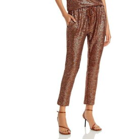 スプレンディッド Splendid Womens Oxford Brown Sequined Mid-Rise Dressy Skinny Pants M レディース