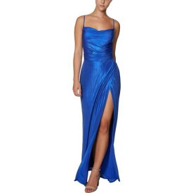 ランドリーバイシェルシーガル Laundry by Shelli Segal Womens Blue Shimmer Evening Dress Gown 10 レディース