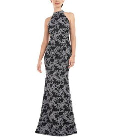 JS コレクションズ JS Collections Womens Mesh Embellished Halter Evening Dress Gown レディース