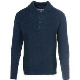 スコット Schott NYC Mens Navy Wool Blend Knit Mock Turtleneck Sweater Shirt L メンズ