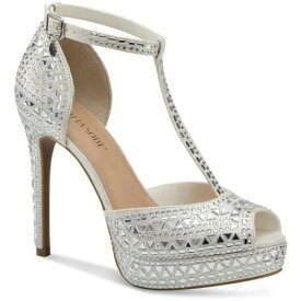 Thalia Sodi Womens Chace Silver Platform Pumps Shoes 8.5 Wide (C D W) レディース