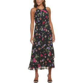 カルバンクライン Calvin Klein Womens Floral Midi Summer Halter Dress レディース