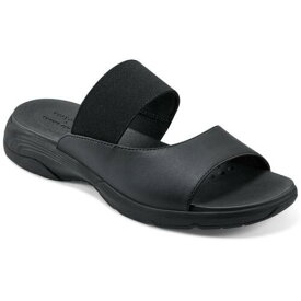 イージー ピリット Easy Spirit Womens Taisy 3 Black Flat Slide Sandals 8.5 Wide (C D W) レディース