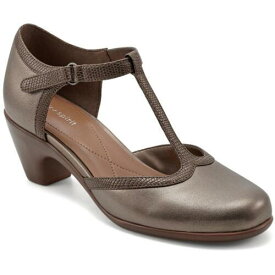 イージー ピリット Easy Spirit Womens Cara Bronze T-Strap Heels Shoes 9.5 Wide (C D W) レディース