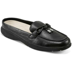 イージー ピリット Easy Spirit Womens Patti Black Leather Moccasins 6.5 Medium (B M) レディース