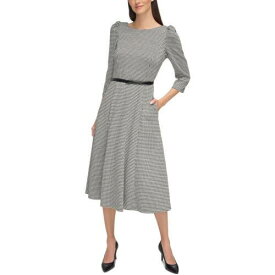 カルバンクライン Calvin Klein Womens Houndstooth Polyester Wear To Work Dress レディース