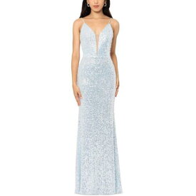 Aqua Womens Sequined Long Prom Evening Dress Gown レディース