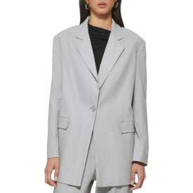 ディーケーエヌワイ DKNY Womens Linen Business Office Two-Button Blazer Jacket レディース