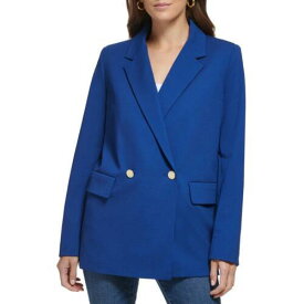 ディーケーエヌワイ DKNY Womens Woven Notch Lapel Work One-Button Blazer Jacket レディース