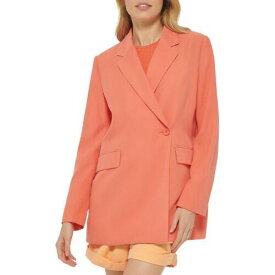 ディーケーエヌワイ DKNY Womens Woven Long Sleeves Office Two-Button Blazer Jacket レディース