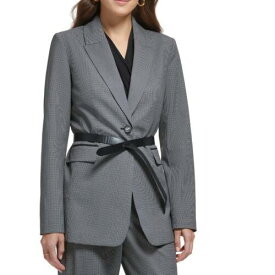 ディーケーエヌワイ DKNY Womens Black-Ivory Suit Separate One-Button Blazer Jacket Plus 18 レディース