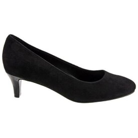 トロッターズ Trotters Womens Fab Black Suede Slip On Pumps Shoes 12 Wide (C D W) レディース