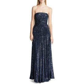 Halston Womens Elisabeth Sequined Maxi Formal Evening Dress Gown レディース