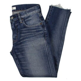 Moussy Vintage Womens Appleton Blue Denim Raw Hem Skinny Jeans 25 レディース